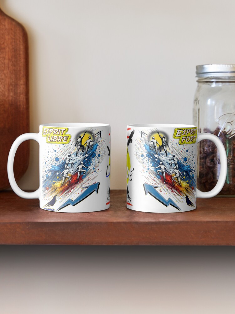 Aperçu 2 sur 6. Mug à café avec l'œuvre Sois libre de toute domination. créée et vendue par Vinidal.