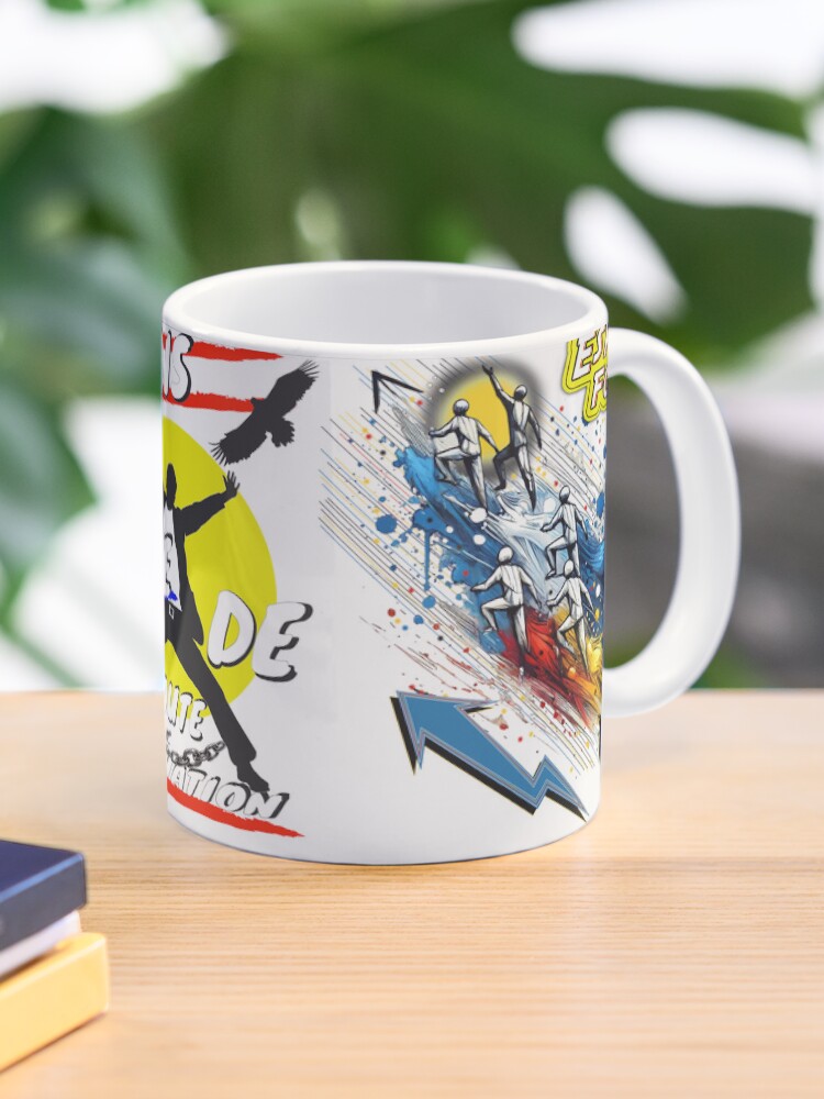 Aperçu 1 sur 6. Mug à café avec l'œuvre Sois libre de toute domination. créée et vendue par Vinidal.