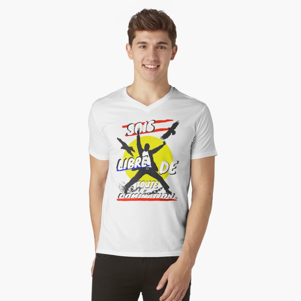 Aperçu de l'œuvre T-shirt col V créée et vendue par Vinidal.
