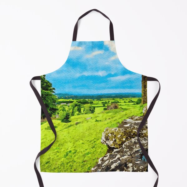 Item preview, Watercolor landscape of Cashel, Ireland with scenic countryside view designed and sold by GestaltImagery.