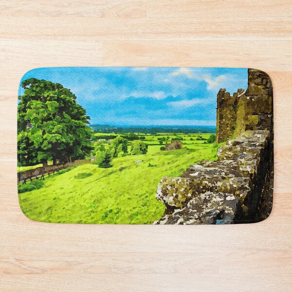 Item preview, Watercolor landscape of Cashel, Ireland with scenic countryside view designed and sold by GestaltImagery.