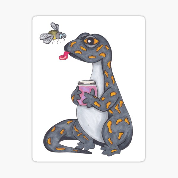 Item preview, The Salamander and the Fly partake in the sharing of Jam designed and sold by SchneckeHasiART.