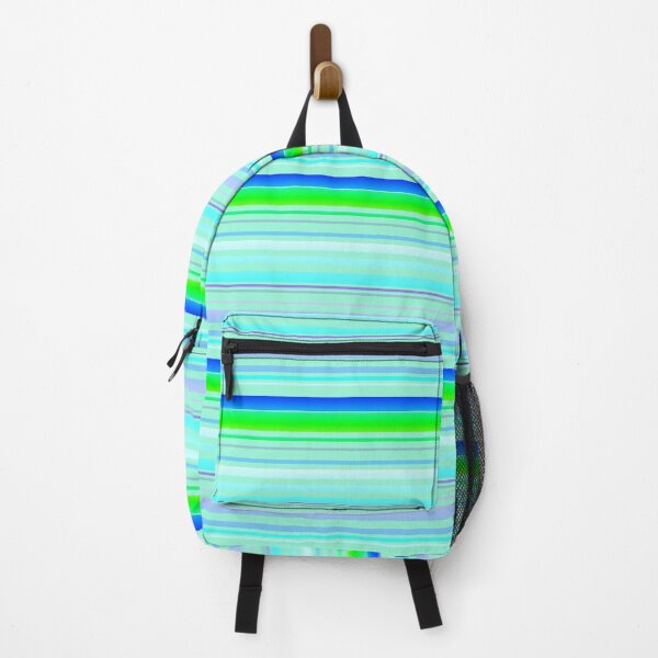 Item preview, Blue green turquoise striped | bright lines pattern designed and sold by lausn.