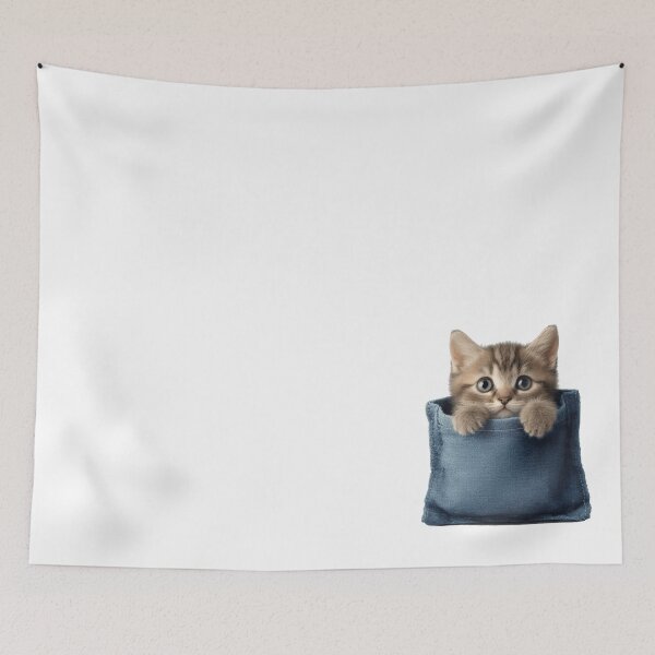Item preview, Brown kitten sticking out of pocket designed and sold by ascysko.