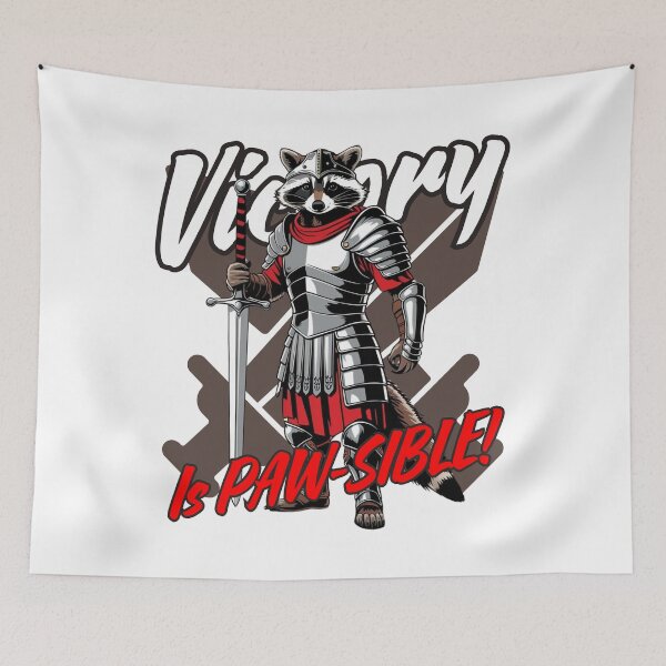Item preview, Raccoon Gladiator: Victory is Paw-sible - Funny Animal Warrior Design designed and sold by AdaMerch.