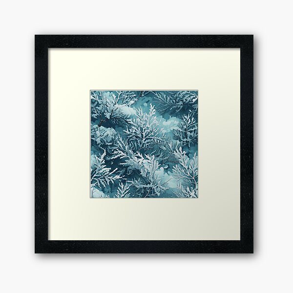 Item preview, soft snow dusted branches with icy textures designed and sold by Designbes.