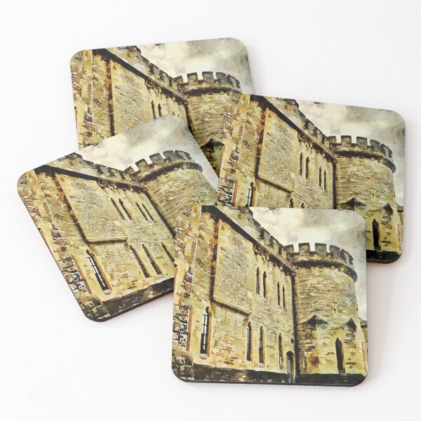 Item preview, Watercolor painting of historic castle in the Cotswolds, England designed and sold by GestaltImagery.