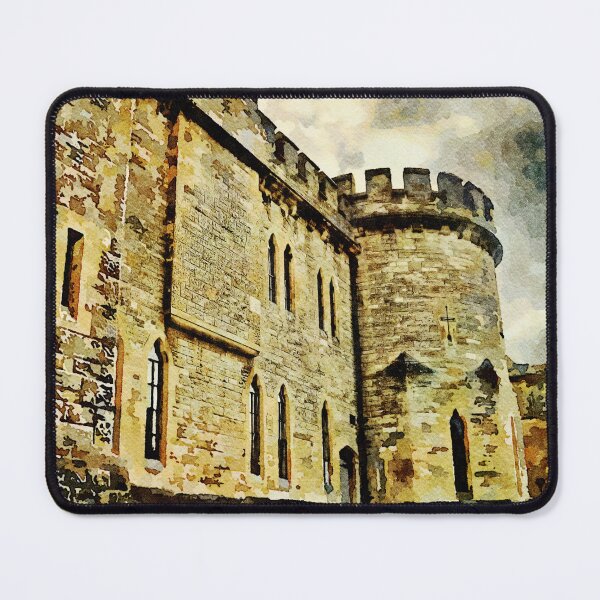 Item preview, Watercolor painting of historic castle in the Cotswolds, England designed and sold by GestaltImagery.