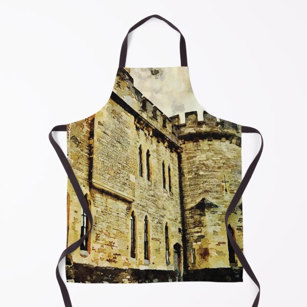 Item preview, Watercolor painting of historic castle in the Cotswolds, England designed and sold by GestaltImagery.