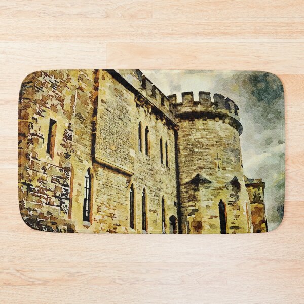 Item preview, Watercolor painting of historic castle in the Cotswolds, England designed and sold by GestaltImagery.