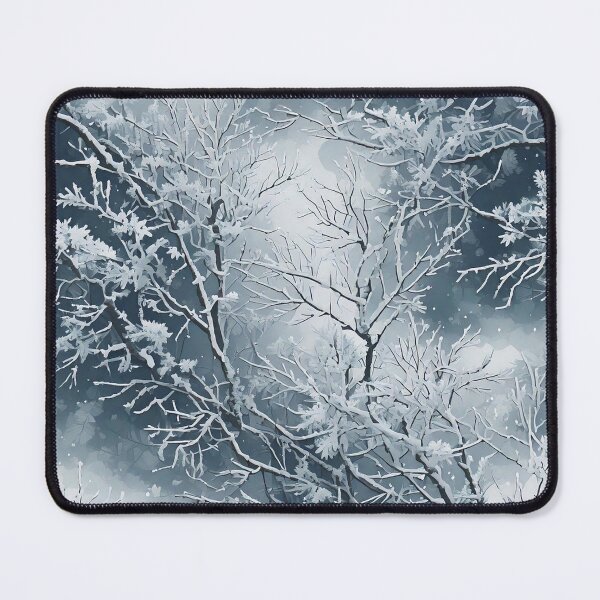Item preview, snow dusted branches with icy textures designed and sold by Designbes.