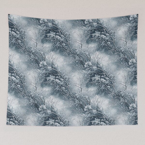 Item preview, snow dusted branches with icy textures designed and sold by Designbes.