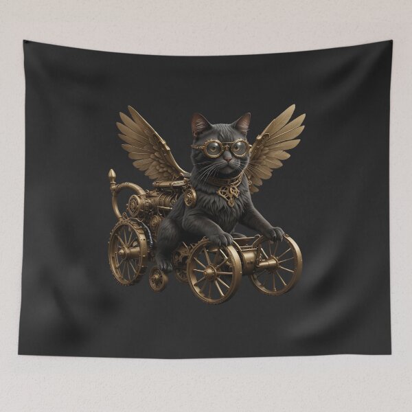 Item preview, Winged Steampunk Cat, ideal gift designed and sold by Indoni.