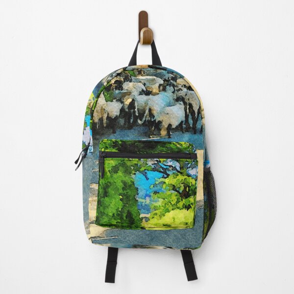 Item preview, Shepherd guiding a flock of sheep in the picturesque Lake District landscape designed and sold by GestaltImagery.