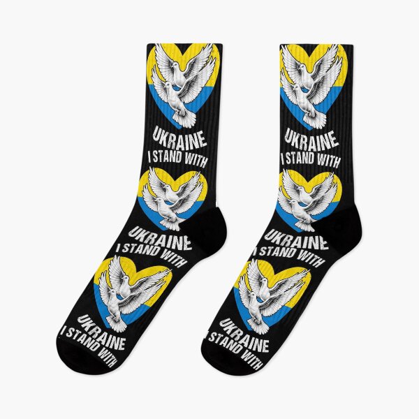 Item preview, I Stand With Ukraine Ukrainian Flag Heart Doves Peace designed and sold by GrandeDuc.