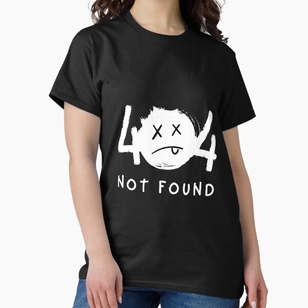 Vista previa del artículo con la obra «Camiseta con el error 404», diseñado y vendido por Teeszign.