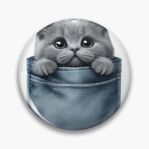 Item preview, gray cat in pocket designed and sold by ascysko.