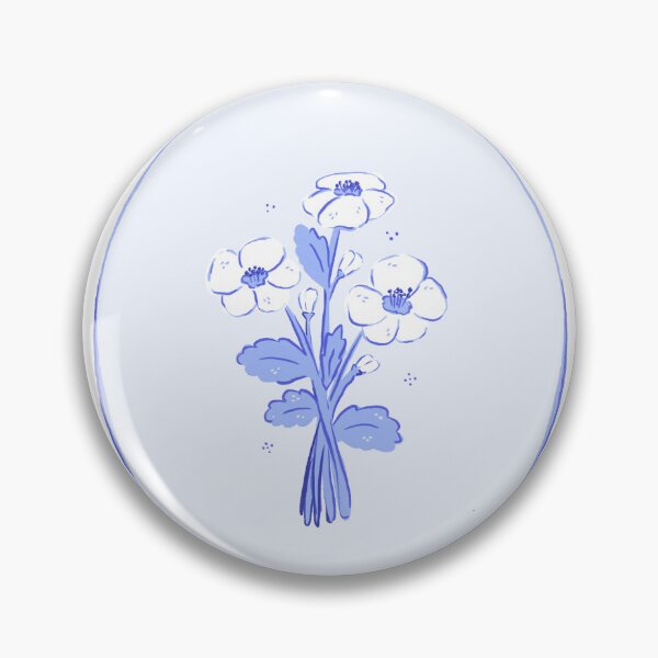 Item preview, Beautiful picture frame with blue flower bouquet designed and sold by rizdrawings.
