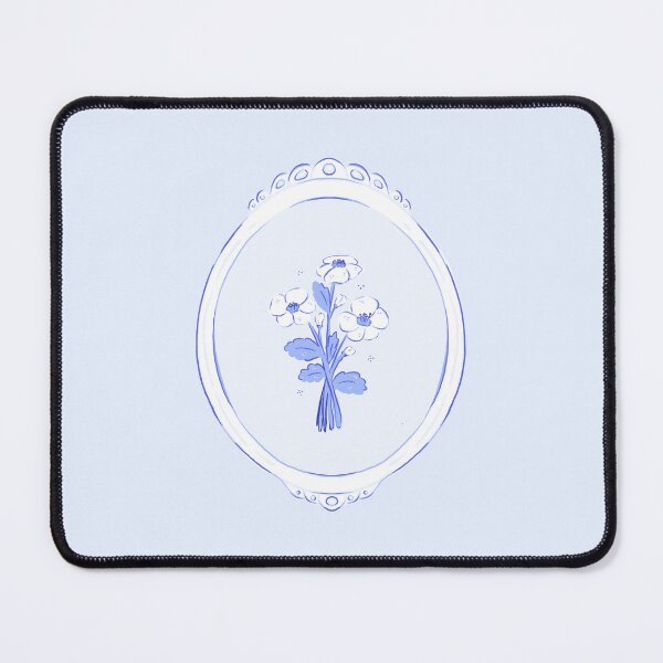 Item preview, Beautiful picture frame with blue flower bouquet designed and sold by rizdrawings.