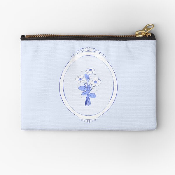 Item preview, Beautiful picture frame with blue flower bouquet designed and sold by rizdrawings.