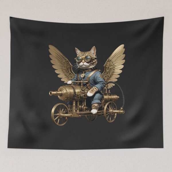 Item preview, Adventurous Steampunk Cat, ideal gift designed and sold by Indoni.
