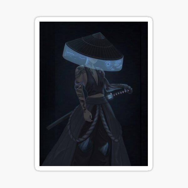 Vista previa del artículo con la obra «Cyber Samurai», diseñado y vendido por qtmandy.