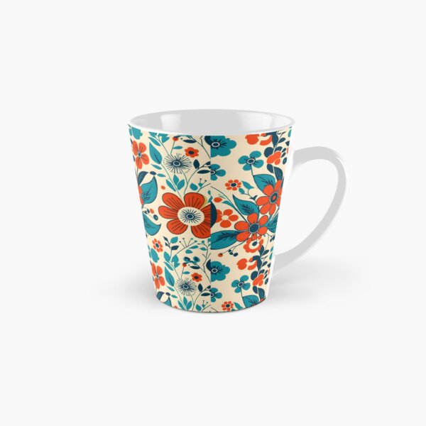 Artikel-Vorschau von Farbenfrohes Blumenmuster mit leuchtenden Blüten und üppigem Grün auf hellem Hintergrund, designt und verkauft von VintageVibesVV.
