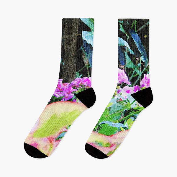 Item preview, Vibrant watercolor illustration of blooming garden flowers designed and sold by GestaltImagery.