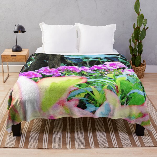 Item preview, Vibrant watercolor illustration of blooming garden flowers designed and sold by GestaltImagery.