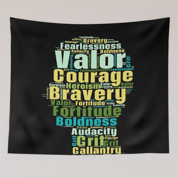Item preview, A Colorful Word Cloud With The Descriptions of a Courage designed and sold by TymekStore.