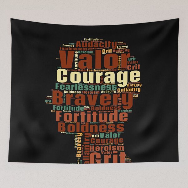 Item preview, A Colorful Word Cloud With The Descriptions of a Courage designed and sold by TymekStore.