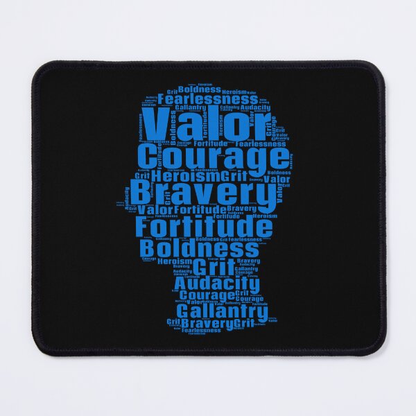 Item preview, A Blue Word Cloud With The Descriptions of a Courage designed and sold by TymekStore.