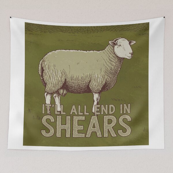Item preview, All End In Shears - Sheep Shearing Word Play 001 designed and sold by TeesYouWant.