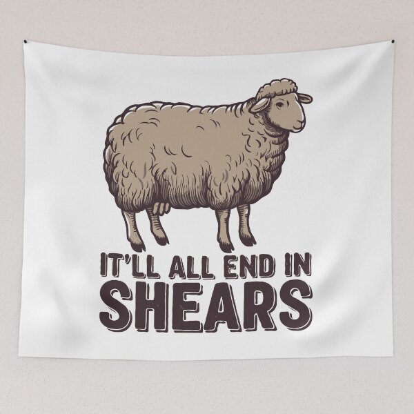 Item preview, All End In Shears - Sheep Shearing Word Play 002 designed and sold by TeesYouWant.