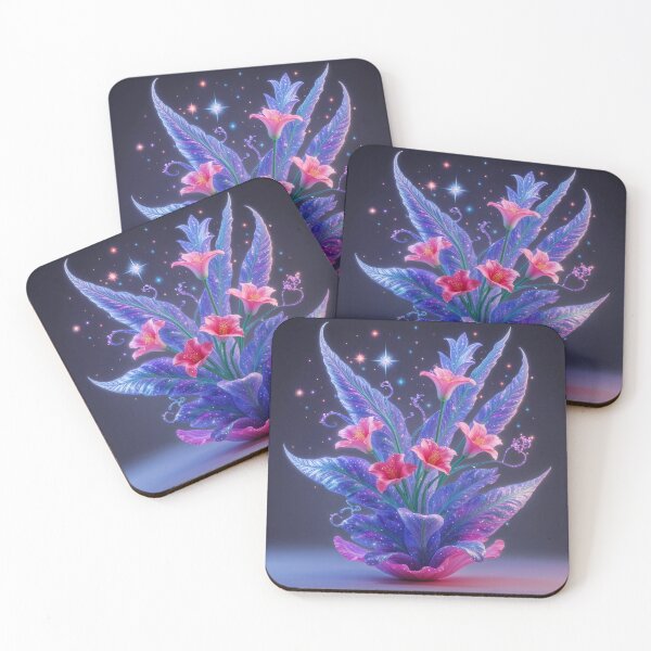 Item preview, Celestial Lily Bloom | Galaxy Flower & Surreal Starry Fantasy Art – Vibrant Cosmic Arrangement designed and sold by CreativeVisionsHub.