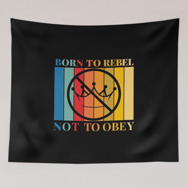 Item preview, No Kings - Born to Rebel, Not to Obey designed and sold by DARK_NOVA.