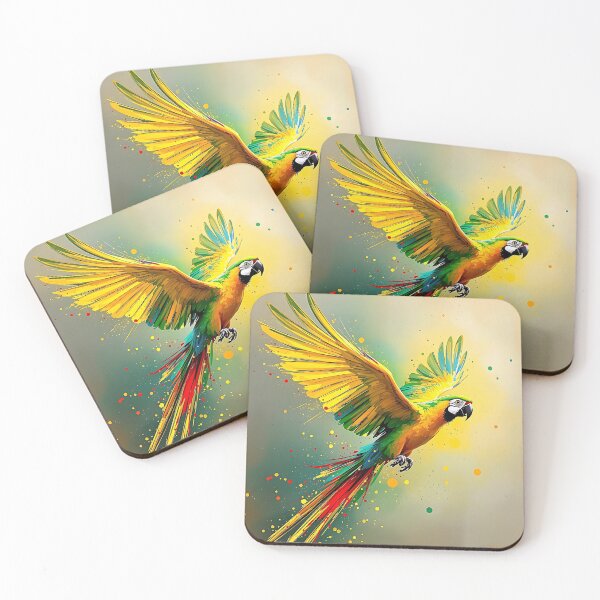Item preview, A stunning macaw soaring through the air designed and sold by Taans-Creation.
