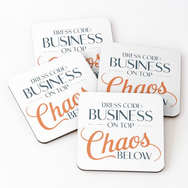 Item preview, Business on Top, Chaos Below – Funny Work From Home Design designed and sold by CrownedCanvas.