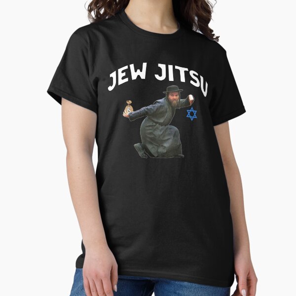 Vista previa del artículo con la obra «Judío Jitsu», diseñado y vendido por clothingyouneed.com.