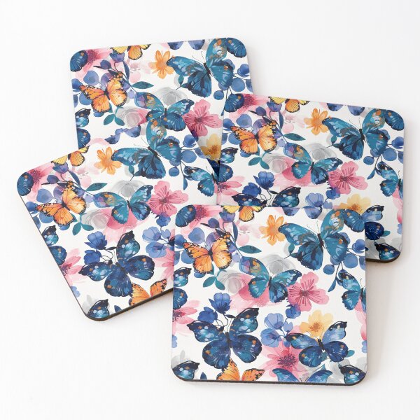 Item preview, Colorful blue butterfly pattern- Aesthetic insect cottagecore wildlife  designed and sold by cocomelon168.