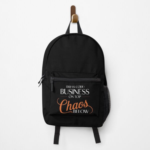 Item preview, W&O Business on Top, Chaos Below – Funny Work From Home Design designed and sold by CrownedCanvas.