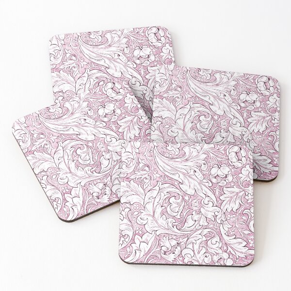 Item preview, Rose Pink Baroque Ornate Foliage  designed and sold by Pixelchicken.
