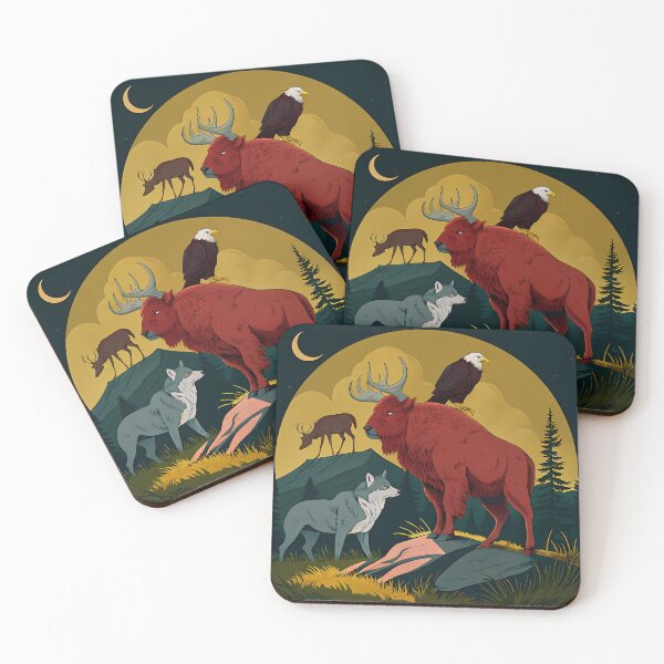 Item preview, American Wildlife Illustrations Animal Art Nature Creature designed and sold by ART ATTACK ZONE.