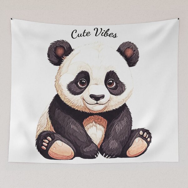Item preview, Retro Panda Vibes designed and sold by Hen-C-Art.