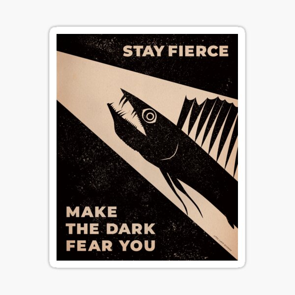 Item preview, Stay Fierce: Make the Dark Fear You (Paper) designed and sold by Utter, Earth.