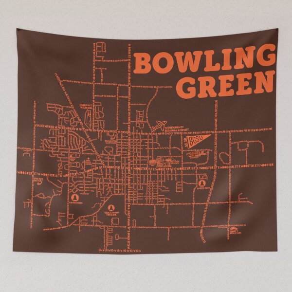 Item preview, Bowling Green Ohio Map Art designed and sold by fiberandgloss.