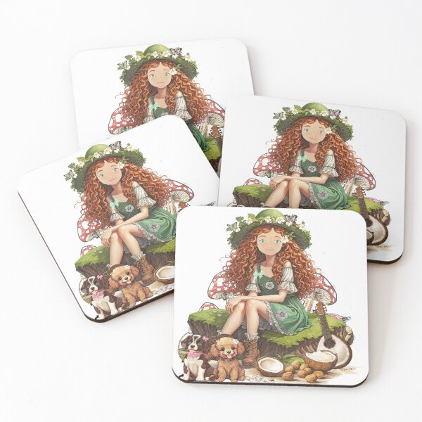 Item preview, coconut retro puppies fairy designed and sold by Hen-C-Art.