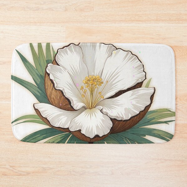 Item preview, White coconut blossom designed and sold by Hen-C-Art.