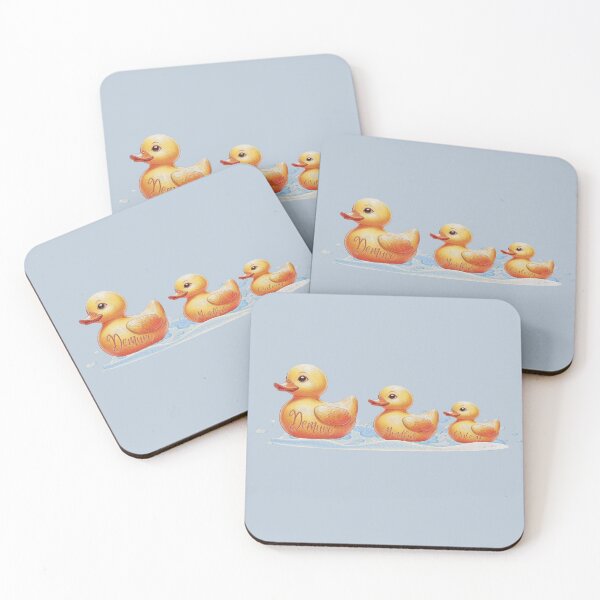 Item preview, yellow rubber ducks Mindful Demure Cutesy designed and sold by Hen-C-Art.