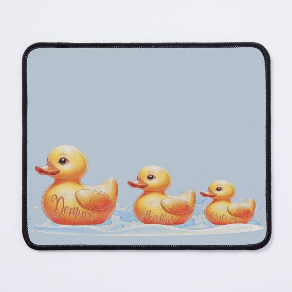 Item preview, yellow rubber ducks Mindful Demure Cutesy designed and sold by Hen-C-Art.